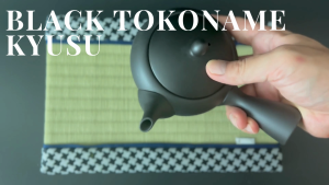 Black Tokoname Teapot 240ml | Tokoname ware Kyusu | Yokode handle teapot for Japanese Loose Leaf Tea