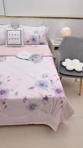 💥GIẢM SỐC 50%💥 Trọn Bộ Chăn Ga Gối Tencel Modal Vải Lụa Nhập Mềm Mát Bộ 5 Món Gồm Chăn Chần Bông Microfiber Cao Cấp _ Nemtot Bedding