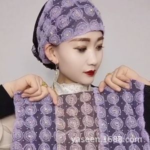 Summer Rose Pattern Scarf Hat Thin Overhead Versatile Cap Hair Covering Spring 2022 Fashion Accessory Summer Season