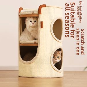 HOOPET | Two Layer Space-saving Cat Climbing Frame and House
