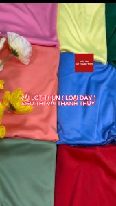 VẢI LÓT THUN SILK KHỔ 1M5 ( LOẠI DÀY - BẢNG MÀU 3 )-DÒNG VẢI THÔNG DỤNG