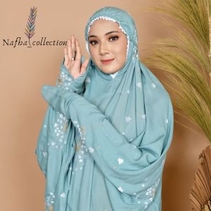 NAFHA - Mukena Terusan Dewasa Nafha Bordir Bunga Sakura