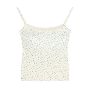 Áo Ba Lỗ Ren Viền Ngọt Ngào Ngắn Cho Nữ Áo Ba Lỗ Trong Và Ngoài Áo Ba Lỗ Dây Đeo Vai Nhỏ Áo Khoác Ngoài Mùa Thu 2024