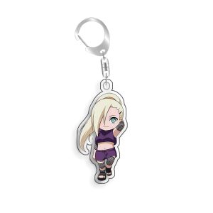 Bandai | For Naruto Haruno Sakura Nara Shikamaru Yamanaka Ino Hatake Kakashi Acrylic Selfmade Cartoon Anime Keychain Pendant Toy Gift