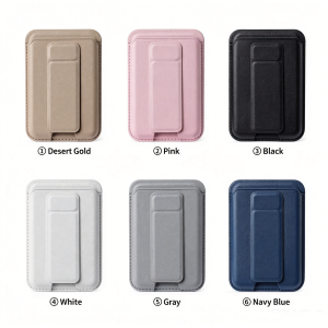 MagSafe Magnetic Card Wallet Stand For iPhone Leather Kickstand Card Holder Multi Angle Portable Phone Back Pocket Case Accessor