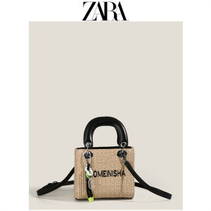 FECKI2025 Spring Summer New Style Popular Small Crowd Grass Woven Handbag High-End Feeling Single Shoulder Bag