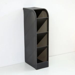 Home Desk Organizer Multi‑Compartment Plastic Storage Holder Vertical Slant Stationery Caddy for Home Bedroom Office Desktop