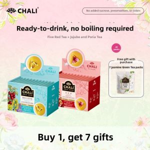 CHALI | Five Red Herbal Tea with Red Dates Longan Sour Jujube Seed Poria Tea Bags