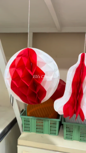 Lampion Tawon Merah Putih BENTUK UNIK Jambu Diamond Balon Udara Bulat Dekorasi 17 Agustus HUT RI