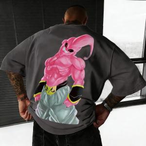 Bandai | Oversized Vintage Dragon Ball Z Majin Anime Graphic Tee Men Women T Shirt 2026 Summer Y2k Casual Streetwear Short Sleeve Tops