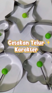 Cetakan Telur Mata Sapi Alat Cetak Kue Bentuk Bulat Love Bintang Mickey Bunga