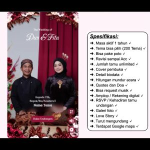 Undangan Digital Website Pernikahan & Khitanan Premium Tema Red Rustic