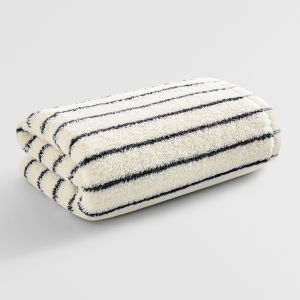 1/4/6pcs 100% Cotton Brown White Striped Reversible Bath Towels - Soft Absorbent Decorative Hand Towels for Bathroom Clearance