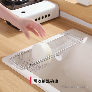 🔥Imakara Adjustable Kitchen Sink Strainer Filter Set+Sponge Rack🔥Stainless Steel🔥Durable