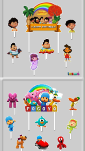 Topper Cake Pocoyo Happy Birthday Hiasan Kue & Buket