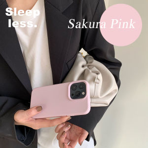 เคสโทรศัพท์ซิลิโคนเหลวสีชมพูดอกไม้ต้นไม้สำหรับ iPhone 16 pro Apple 17 pro Max SLEEPLESSHOSTEL รุ่นที่ไม่ต้องปรับแต่ง