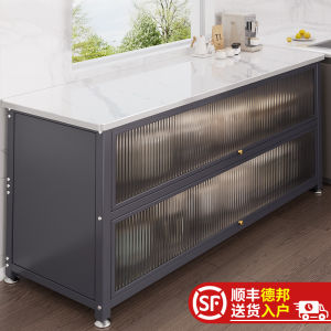 KGL Rock Panel Kitchen Storage Rack Stand Microwave Oven Oven under Cabinet Bowl Cabinet Dustproof Nordic Style 3 Layers