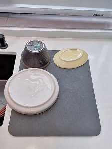 Quick-Drying Drain Pad Countertop Diatomite Drain Pad Absorb Water Quick-Drying Non-slip Oil control and waterproof Mat