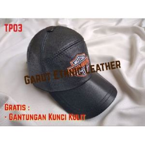 Topi Kulit Snapback Pria Harley Davidson Garut (TP03)