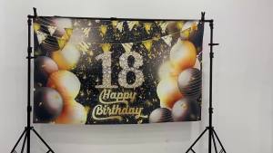 Ready stock sa local warehouse2025 New Birthday Background Cloth Birthday Party Family Gathering Decoration Supplies Hanging Cloth Background Cloth