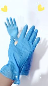 ถุงมือไนไตรไวนิล ถุงมืออเนกประสงค์ (pvc) ไม่ติดขี้ยาง สีฟ้า งานแพ็คถุงซิปล๊อคอย่างดี พร้อมส่งราคาถูก