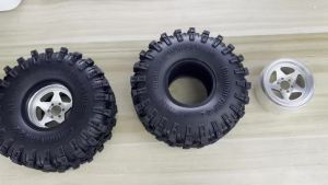 RED SPIDER 4 Cái 2.2 "Beadlock RC Lốp Cao Su 136*58mm Với Bánh Xe Kim Loại Cho Xe Địa Hình 1/10 RC Crawler TRX4 SCX10
