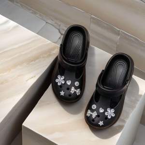 Light weight comfy eva marry jane style 5cm heigh shoes with charms