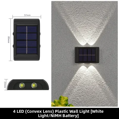 MENGSHANGMEI | Solar Waterproof Outdoor Wall Light for Yard Garden Decoration Up-Down Lighting