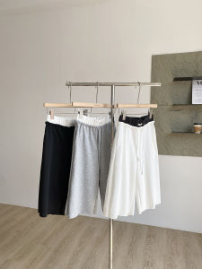 Quần Ống Rộng Cạp Cao Mùa Hè 2025 Phong Cách Hàn Quốc Thiết Kế Dây Rút Quần Dài Thường Ngày Đa Năng Cho Nữ