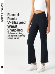 SALTUM | V-Shaped Flare High-End Plus Size Quick-Dry Light Tight Fitness Pants