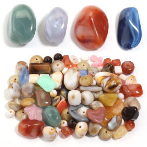 50g/lot Irregular Acrylic Beads Colorful Mixed Loose Spacer Beads for Jewelry Making DIY Crafts Necklace Bracelets Accessories