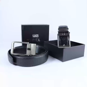 Tisell Ikat Pinggang Pria Bahan Kulit PU Belt Gesper Cowok Formal Casual Fashion