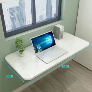 No-punch wall folding table wall hanging table Kitchen shelving one word plate hanging wall small household window sill simple desk