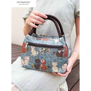 Jiaxun | Waterproof Canvas Handheld Lunch Bag Portable Shopping Tote