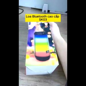 Loa Bluetooth Cao Cấp Basefast SK03 Âm Thanh Sống Động bass căng Đèn Led Full 360 Độ Theo Nhạc