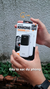 Pin sạc dự phòng WEKOME WP-65 10000mAh sạc nhanh 22.5W có sẵn dây 4 đầu Type-C Lightning Micro LED