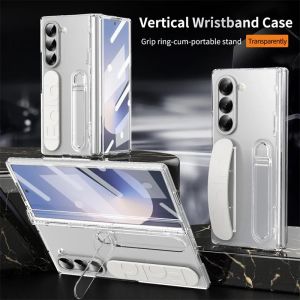 LS | With Touch Pen S Pen Hinge Protection For Samsung Galaxy Z Fold 7 6 5 4 3 Case Screen Protector Film Wristband Invisible Bracket