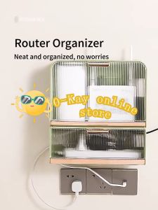 O-KAY Wall Mounted Shelves WiFi Router Storage Box: A Space-Saving Solution