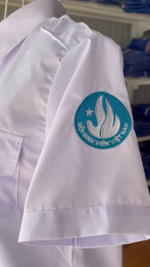 Áo sơ mi  Hội Sinh Viên Việt Nam tay ngắn Logo Thêu