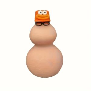 H3914 Adorable 3D Gourd Decor Figurine Soft-Touch Sculpture with Accessories Perfect for Home & Desktop Display