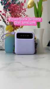 SALYS LENTIVEN 20000mAh Powerbank Mini Fast Charging 4 KABEL Lightning & Type C For Iphone & Android BH263