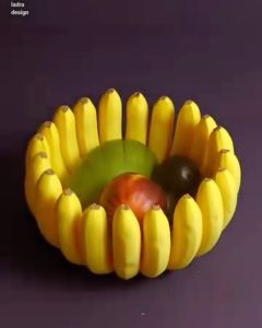 SLYCELAB Banana Bowl 3D Printed Funtional Kitchen Dining Table Decor Fruit Tray Storage Organizer