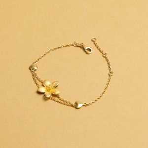 CHOW SANG SANG 周生生 999.9 24K Solid Gold Chinese Wedding Blossom Bracelet for Women 18cm 94446B Price-by-Weight Approx. 5.98g Gold