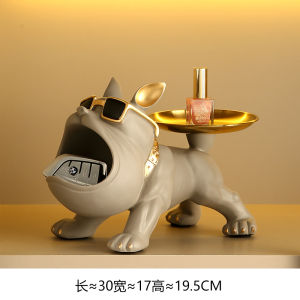 Luxurious High-End Dog Red Wine Rack Decorative Living Room Entrance Hall Home Decor Resin Material Accessible Luxury Style