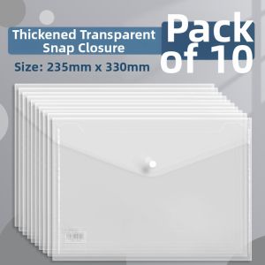 deli | Transparent Buckle Large Capacity Waterproof Document Folder
