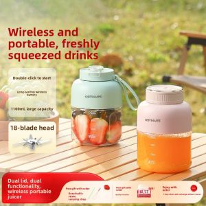 OSTMARS Portable Large Capacity Wireless Juicer Cup  Squeezed Juice Can Crush Ice Multi-Function Kitchen Tool Plastic Body