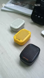 LENYES S232 Mini LoudSpeaker Clip On Microphone Wireless Bluetooth 5.4 Speaker Portable Waterproof