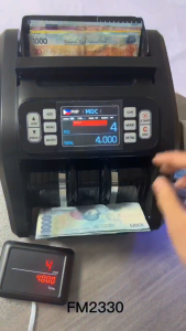 Automatic Money Counter Machine Bill Counter Machine with Double LED Display Multi Currency Dollar RMB Peso Money Counting Machine for Checking Fake Money Philippine Money Detector Original UV MG Support All New Banknotes in the Philippines