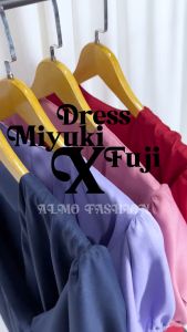 ALMO FASHION [MC] - Dress Fuji / Dress Wanita Kekinian / Dress Kondangan Wanita / Dress / Dress Wanita Terbaru Kekinian Viral / Baju Pesta Wanita Mewah Elegant / Baju Ootd Ala Selegram / Dress Korean Style / MC02
