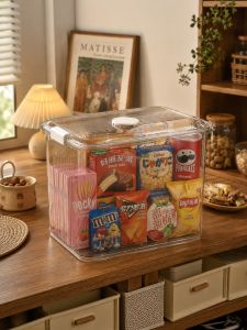 MEIZHUFU | Flip-top Dust-proof Transparent Snack Storage Box